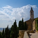 Church and view from Pienza