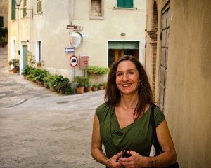 Sybil Fix in her hometown of Cetona, Italy